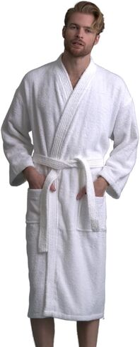 TOWELNROBE - Men's Robe, Turkish Terry Bathrobe, Cotton Kimono Spa Bathrobe in Saudi Arabia