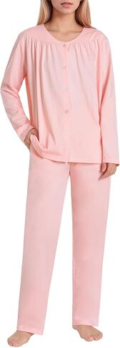 Latuza Women's Cotton Pajamas Set Soft Long Sleeve Button Down Pajama Set in Saudi Arabia