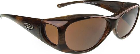 Jonathan Paul Fitovers - Lotus Collection Designed to Fit Over Medium Oval Frames Not Exceeding 136mm X 44mm - Brushed Horn/Polarized Amber Sunglasses in Saudi Arabia