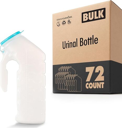 Male Urinal Bottle with 65" Hose and Female Adapter, 2000ml Portable Urinal for Men Spill Proof Nighttime Design, Car Travel Urine Bottle, Bedside Pee Bottle for Elderly, Truck Drivers, Hospital Use in Saudi Arabia