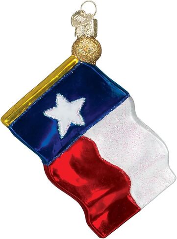 Old World Christmas Ornaments: Texas State Flag Glass Blown Ornaments for Christmas Tree (36045) 2 1/2" X 3 in Saudi Arabia