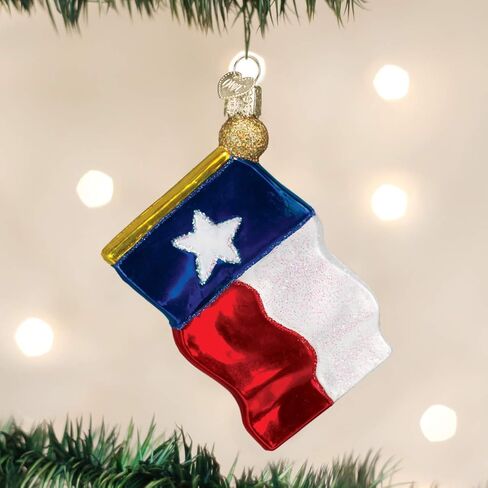 Old World Christmas Ornaments: Texas State Flag Glass Blown Ornaments for Christmas Tree (36045) 2 1/2" X 3 in Saudi Arabia