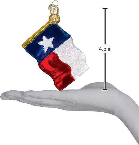Old World Christmas Ornaments: Texas State Flag Glass Blown Ornaments for Christmas Tree (36045) 2 1/2" X 3 in Saudi Arabia