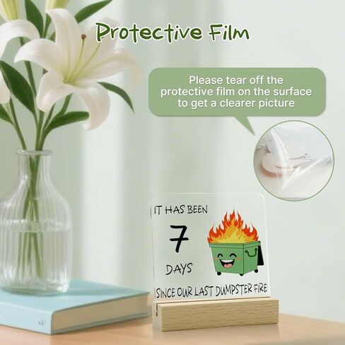 FRANIMO Dumpster Fire Desk Decor، هدايا حلية مكتبية مضحكة لزملاء العمل والموظفين وزملاء الفريق، لوحة مكتب الفكاهة لعيد ميلاد الفيل الأبيض in Saudi Arabia