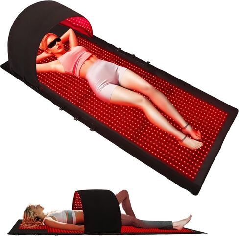 2026 Upgraded Red Light Therapy for Body,4 Modes Full Body Pain Relief,Large Size Dual-Wave LEDs(660nm&850nm),5-Level Intensity,10–90 Min Timer,Infrared Light Therapy Device for Home Use,Black in Saudi Arabia