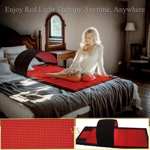 2026 Upgraded Red Light Therapy for Body,4 Modes Full Body Pain Relief,Large Size Dual-Wave LEDs(660nm&850nm),5-Level Intensity,10–90 Min Timer,Infrared Light Therapy Device for Home Use,Black in Saudi Arabia