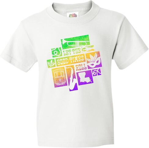 inktastic Let The Good Times Roll- Mardi Gras New Orleans Youth T-Shirt in Saudi Arabia