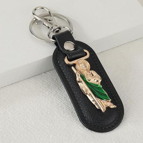 San Judas Tadeo Keychain Gift Catholic Christian St Jude Holy Medal Hope Protection and Faith Gifts Keychains for Women Men in Saudi Arabia