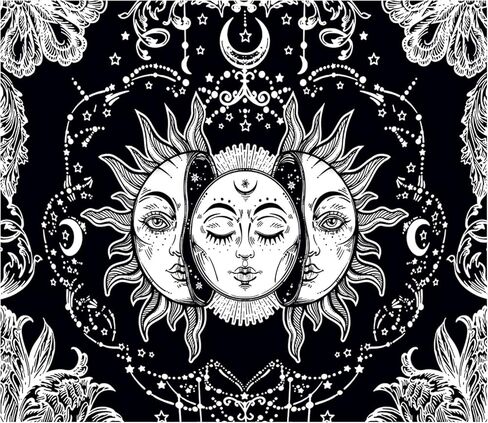 Abstract Mandala Tapestry Wall Hanging for Bedroom Living Room Bohemian Decor in Saudi Arabia