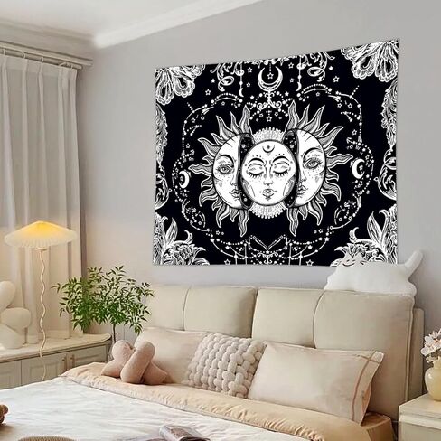 Abstract Mandala Tapestry Wall Hanging for Bedroom Living Room Bohemian Decor in Saudi Arabia