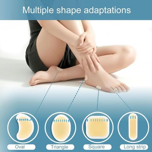 Blister Bandages for Feet - 12Pcs Hydrocolloid Bandages,Heels & Toes - Heel Blister Prevention & Recovery, Hydrocolloid Blister - Blister Pads Prevention in Saudi Arabia