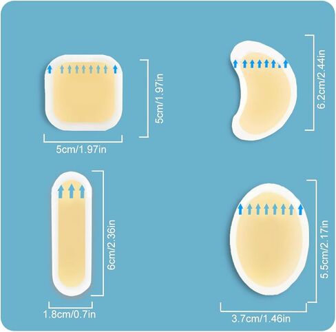 Blister Bandages for Feet - 12Pcs Hydrocolloid Bandages,Heels & Toes - Heel Blister Prevention & Recovery, Hydrocolloid Blister - Blister Pads Prevention in Saudi Arabia