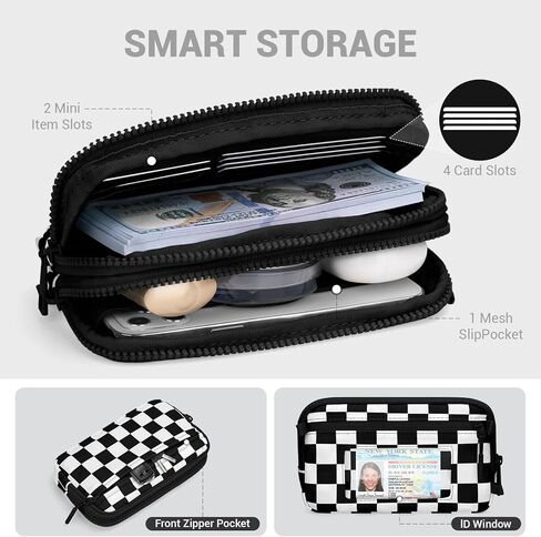 محفظة YINHEXI Crossbody للنساء، حقيبة هاتف صغيرة مربعة، محفظة كتف للسفر من النايلون للنساء in Kuwait