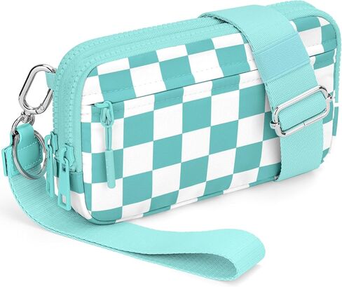 محفظة YINHEXI Crossbody للنساء، حقيبة هاتف صغيرة مربعة، محفظة كتف للسفر من النايلون للنساء in Kuwait