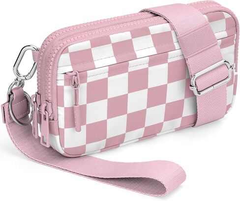 محفظة YINHEXI Crossbody للنساء، حقيبة هاتف صغيرة مربعة، محفظة كتف للسفر من النايلون للنساء in Kuwait