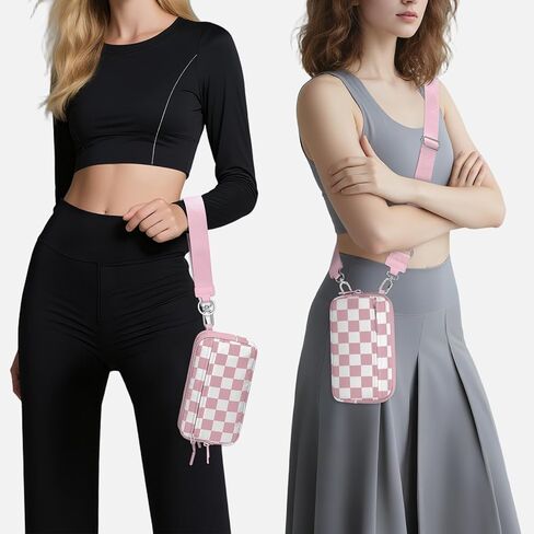 محفظة YINHEXI Crossbody للنساء، حقيبة هاتف صغيرة مربعة، محفظة كتف للسفر من النايلون للنساء in Kuwait