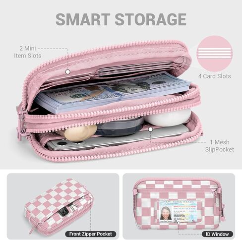 محفظة YINHEXI Crossbody للنساء، حقيبة هاتف صغيرة مربعة، محفظة كتف للسفر من النايلون للنساء in Kuwait