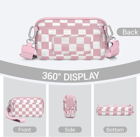 محفظة YINHEXI Crossbody للنساء، حقيبة هاتف صغيرة مربعة، محفظة كتف للسفر من النايلون للنساء in Kuwait