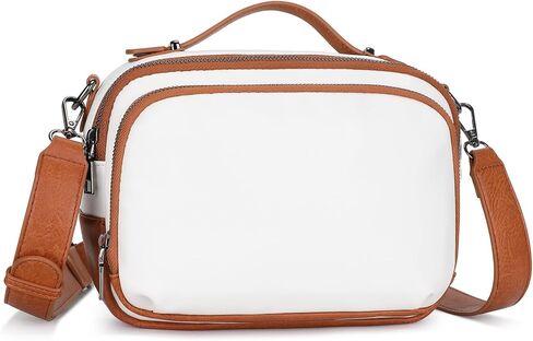 Crossbody Bags for Women,Soft Vegan Leather Crossbody Handbag Adjustable Strap Travel Purse with Built in Wallet in Saudi Arabia
