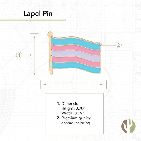 Desert Cactus Transgender Lapel Pin Enamel Made of Metal Souvenir Hat Men Women Patriotic (Waving Flag Lapel Pin) in Saudi Arabia