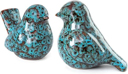 YINUOWEI Gold Birds Statues Home Decor, Modern Bird Figurines Decor, Birds Sculpture Animal Figurines for Living Room, Bedroom, Office Desktop, Book Shelf, Cabinets, Entryway in Saudi Arabia
