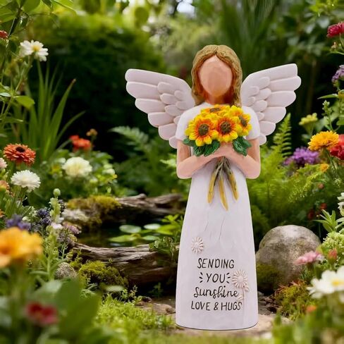Sunflower Figurine Gift for Women, Sympathy Gifts for Loss of Loved One Religious Gifts for Women, Mon,FriendSunflower Table Decor Figurine. in Saudi Arabia