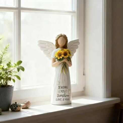 Sunflower Figurine Gift for Women, Sympathy Gifts for Loss of Loved One Religious Gifts for Women, Mon,FriendSunflower Table Decor Figurine. in Saudi Arabia