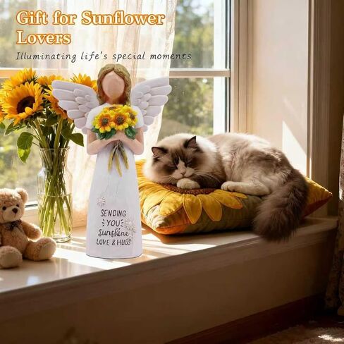 Sunflower Figurine Gift for Women, Sympathy Gifts for Loss of Loved One Religious Gifts for Women, Mon,FriendSunflower Table Decor Figurine. in Saudi Arabia