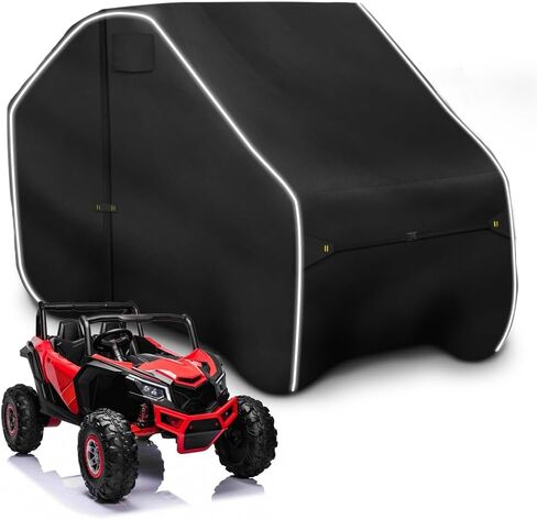 UTV Cover, Waterproof Side by Side Cover,2-3 Seaters Outdoor Storage Cover with Windproof Straps Compatible with Polaris, RZR, Honda, Can-Am, Yamaha 125" x58" x 71" in Kuwait