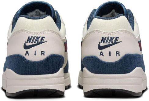 حذاء Nike Air Max 1 للرجال من حليب جوز الهند/كحلي أرموري/بني أوريوود فاتح/بورجوندي كراش مقاس 9 in Saudi Arabia