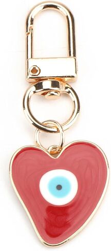 MUCOOS Heart Evil Eye Keychain,Evil Eye Bag Charm for Good Luck Protection, Heart-Shaped Keychain Gift for Women in Saudi Arabia