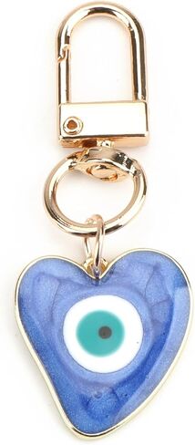 MUCOOS Heart Evil Eye Keychain,Evil Eye Bag Charm for Good Luck Protection, Heart-Shaped Keychain Gift for Women in Saudi Arabia