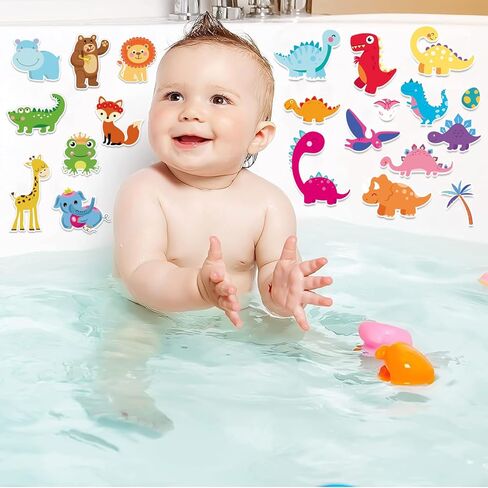 Window Clings Stickers for Kids Window Gel Clings Decals Thick Gel Clings Toddlers and Adults Classroom Home Nursery Airplane Birthday Party Supplies (Jungle Animals+Dinosaur) in Saudi Arabia