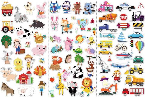 Window Clings Stickers for Kids Window Gel Clings Decals Thick Gel Clings Toddlers and Adults Classroom Home Nursery Airplane Birthday Party Supplies (Jungle Animals+Dinosaur) in Saudi Arabia