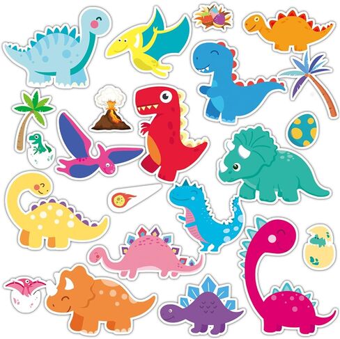 Window Clings Stickers for Kids Window Gel Clings Decals Thick Gel Clings Toddlers and Adults Classroom Home Nursery Airplane Birthday Party Supplies (Jungle Animals+Dinosaur) in Saudi Arabia