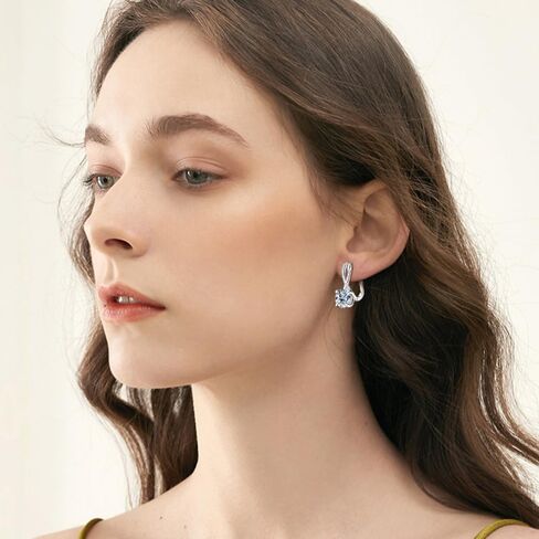 14K Gold Over S925 Sterling Silver 2ct D-color VVS1 Diamond Hoop Earrings for Women,Ideal Present for Special Occasions in Saudi Arabia
