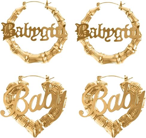 Silver Plated Bamboo Hoop Earrings, Large Round Heart-Shaped Design, Retro 80s/90s Ghetto Door Knocker Style, Bold Hip Hop Statement Jewelry for Women in Saudi Arabia