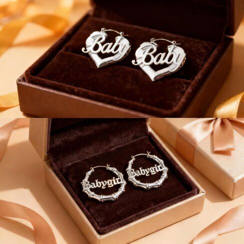 Silver Plated Bamboo Hoop Earrings, Large Round Heart-Shaped Design, Retro 80s/90s Ghetto Door Knocker Style, Bold Hip Hop Statement Jewelry for Women in Saudi Arabia