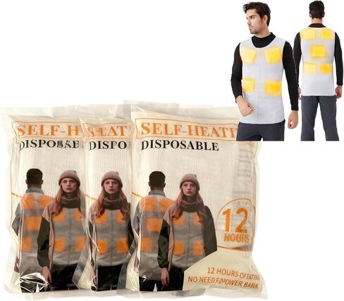 3pcs Heated Compression Shirts Vest for Men Women, Heating Body Warmer Baselayer Clothes for Cold Weather Football Gear in Saudi Arabia