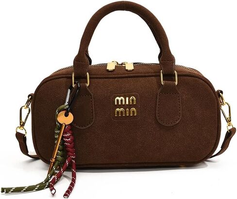 Min min Vintage Suede Crossbody Bags for Women,Hobo bags and Designer handbags,mini purses for women,Small shoulder bag in Saudi Arabia