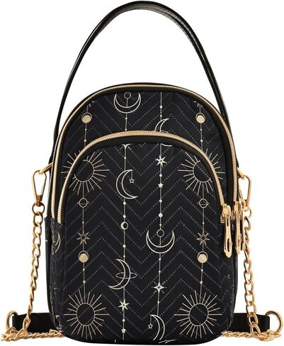 Crossbody Bags Crossbody Purse Chest Bag Sun Moon Stars Witch for Women Trendy in Saudi Arabia