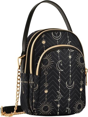 Crossbody Bags Crossbody Purse Chest Bag Sun Moon Stars Witch for Women Trendy in Saudi Arabia