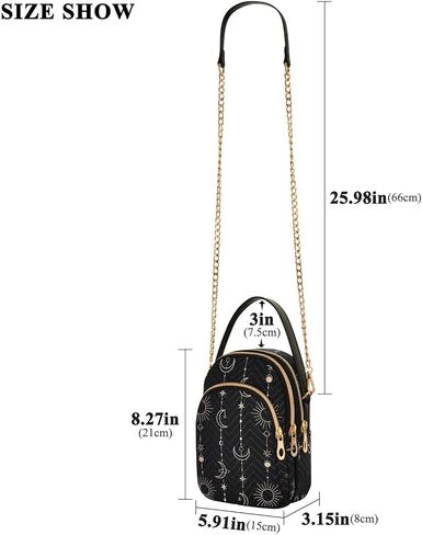 Crossbody Bags Crossbody Purse Chest Bag Sun Moon Stars Witch for Women Trendy in Saudi Arabia