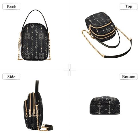 Crossbody Bags Crossbody Purse Chest Bag Sun Moon Stars Witch for Women Trendy in Saudi Arabia