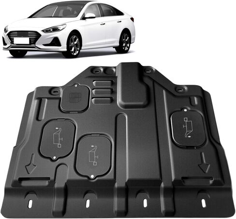 Front Engine Splash Shield Fit for Kia Sportage 2017-2022 Engine Case Guards Suitable for Sportage Under Engine Cover Mud Flaps Directly Replace Original in Kuwait