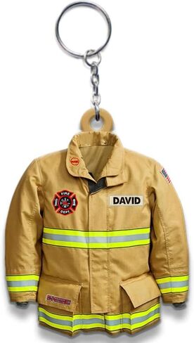 NAZENTI Custom Firefighter Keychain, Personalized Firefighter Gifts For Men, Fireman Keychain, Custom Personalized Keychain in Saudi Arabia
