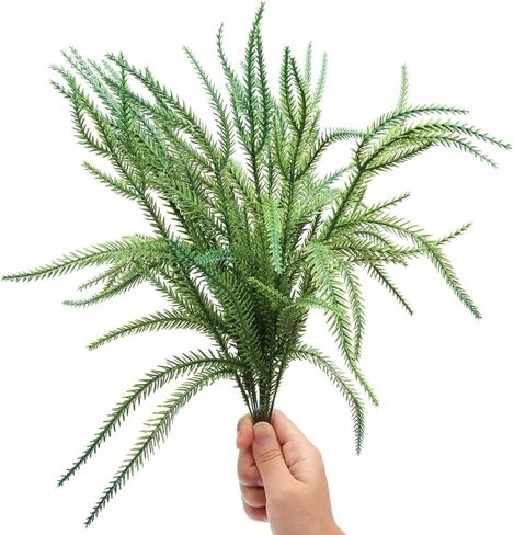 5Pcs Artificial Pine Needles Christmas Branch Green Fake Pines Stems DIY Garland Home Party Flowers Decoration Xmas New Year Gifts (35cm) in Saudi Arabia