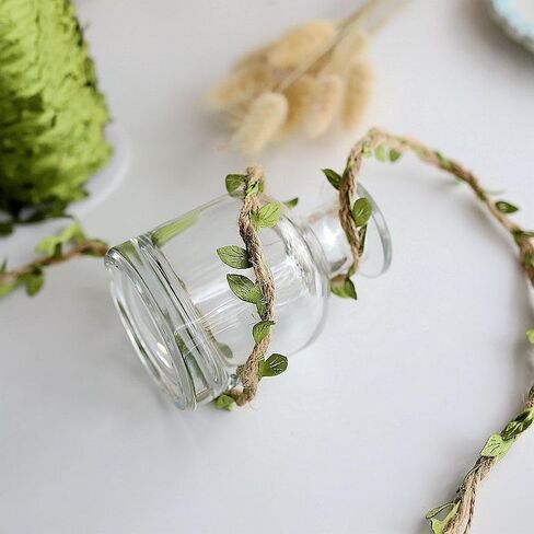 1 Roll Silky Leaf Ribbon, Artificial Vines Leaves String, Botanical Greenery, DIY Crafts Supplies, Wedding Party Decoration, Home Wreaths DIY Crafts Jewelry Making Supplies, 20M/65.6FT in Saudi Arabia