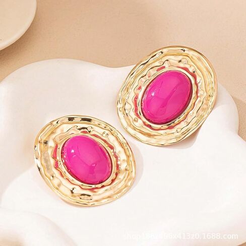 Gold Western Earrings Large Gold Turquoise Earrings Natural Stone Dangly Statement Jewelry Vintage Jewelry for Women in Saudi Arabia