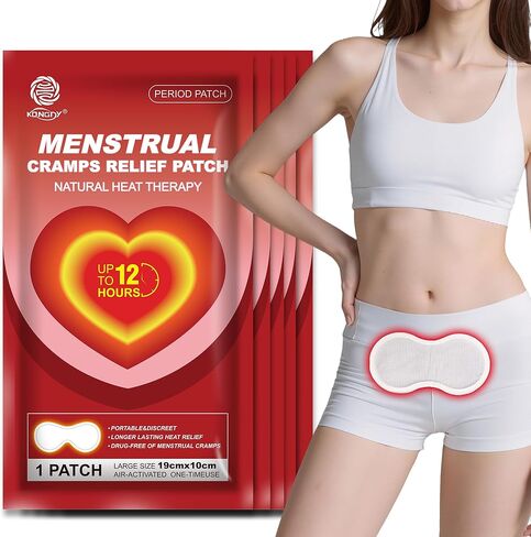 KONGDY Heat Patches for Menstrual Relief, Portable Period Cramp Relief Patches-5 Pcs Large Size Heating Patch for Lower Abdominal & Back Ache Heating Therapy in Saudi Arabia